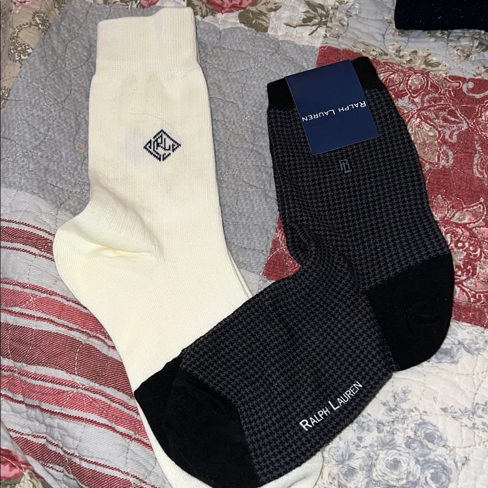 2 Pairs 90s NWT Ralph Lauren cotton blend ladies socks